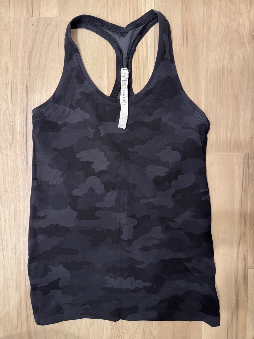 lululemon athletica Black & Charcoal Camouflage Racerback Tank